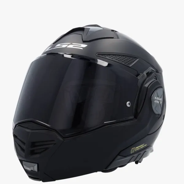 LS2 FF901 Advant X Solid Matt Black 06> Systeemhelmen|Helmen Met Zonnevizier