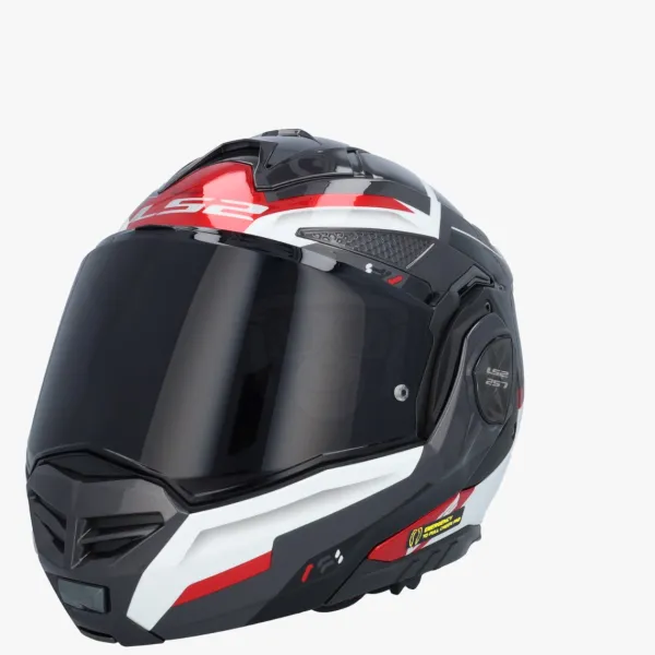 LS2 FF901 Advant X Spectrum Black White Red 06> Systeemhelmen|Helmen Met Zonnevizier