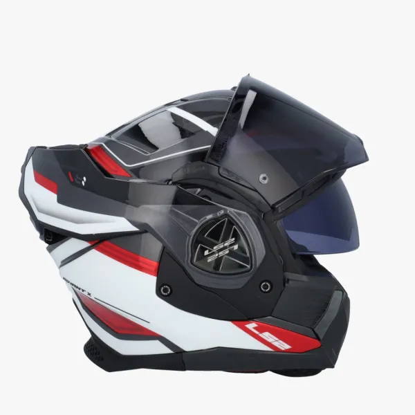 LS2 FF901 Advant X Spectrum Black White Red 06> Systeemhelmen|Helmen Met Zonnevizier