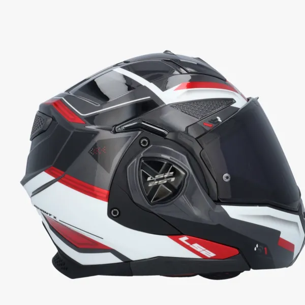 LS2 FF901 Advant X Spectrum Black White Red 06> Systeemhelmen|Helmen Met Zonnevizier