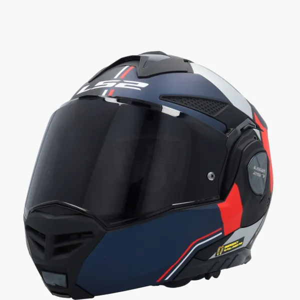 LS2 FF901 Advant X Ultra Blue Red> Systeemhelmen|Helmen Met Zonnevizier