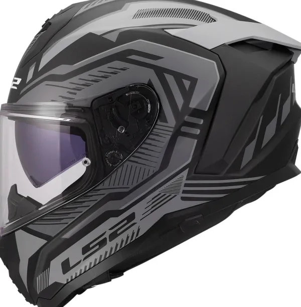 LS2 FF817 Challenger II Dravix Grey> Integraalhelmen|Race Helmen