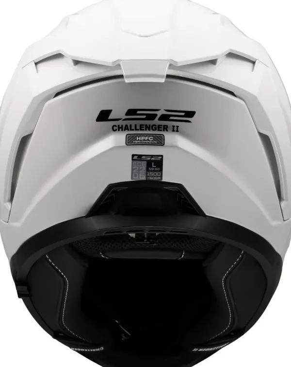 LS2 FF817 Challenger II Solid White> Integraalhelmen|Race Helmen