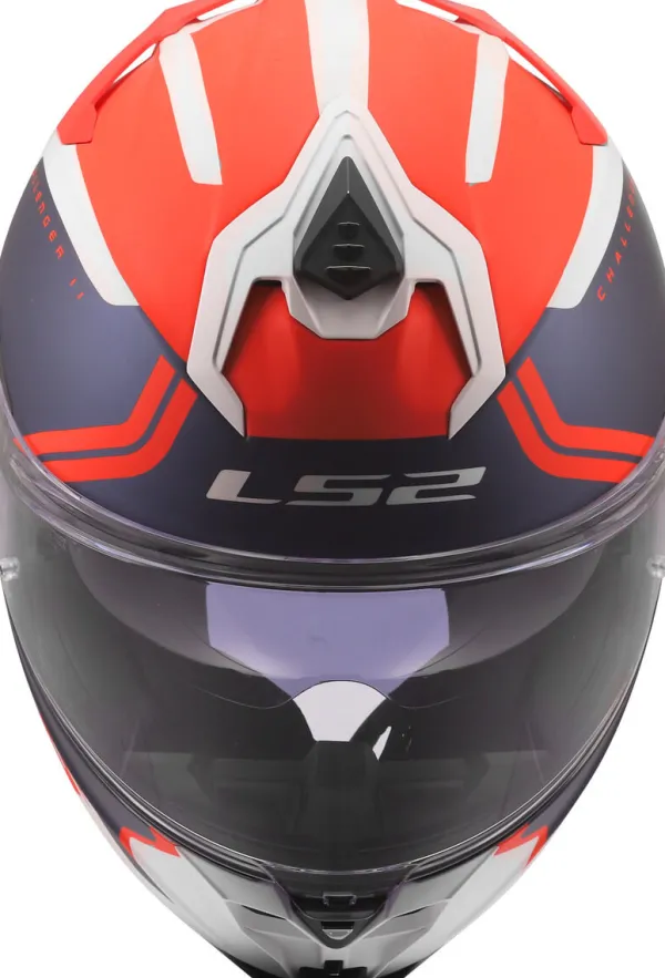 LS2 FF817 Challenger II Titan White Blue Red> Integraalhelmen|Race Helmen