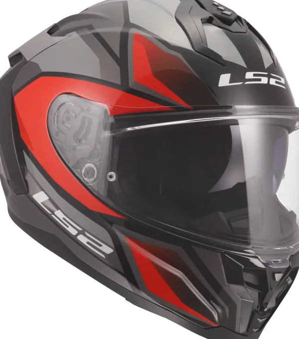 LS2 FF817 Challenger II Viper Grey Red> Integraalhelmen|Race Helmen