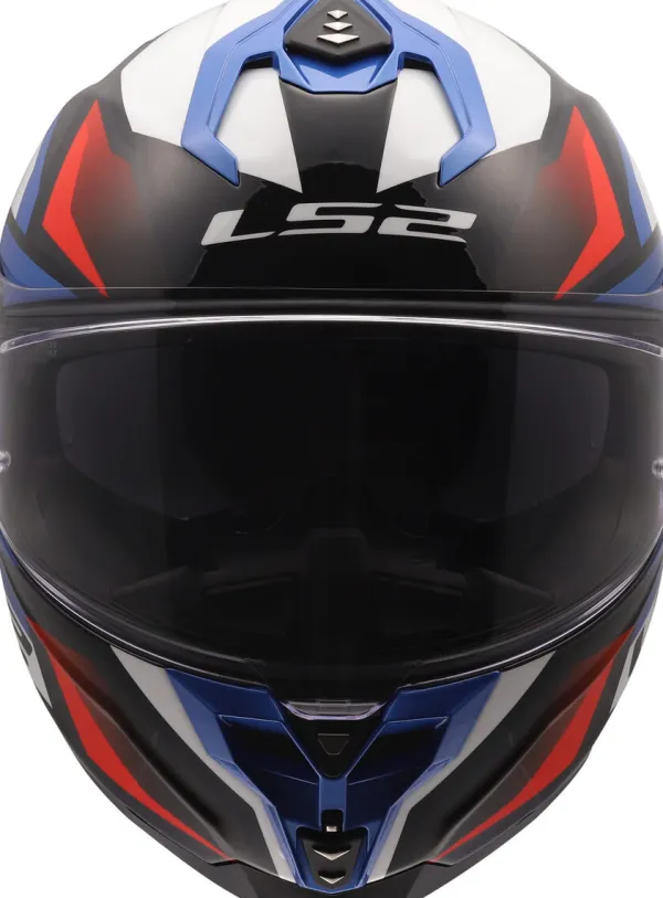 LS2 FF817 Challenger II Viper White Blue Red> Integraalhelmen|Race Helmen