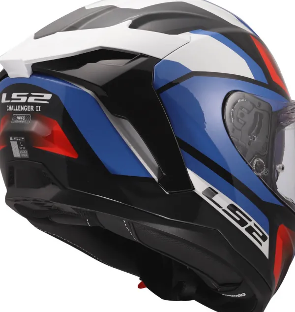 LS2 FF817 Challenger II Viper White Blue Red> Integraalhelmen|Race Helmen