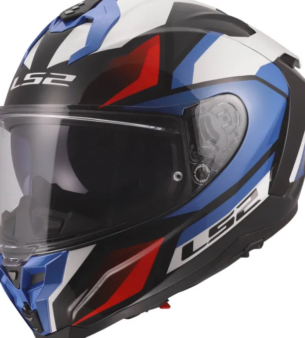 LS2 FF817 Challenger II Viper White Blue Red> Integraalhelmen|Race Helmen