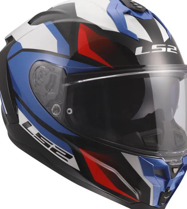 LS2 FF817 Challenger II Viper White Blue Red> Integraalhelmen|Race Helmen