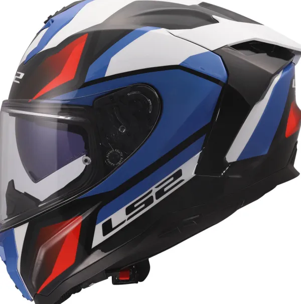 LS2 FF817 Challenger II Viper White Blue Red> Integraalhelmen|Race Helmen