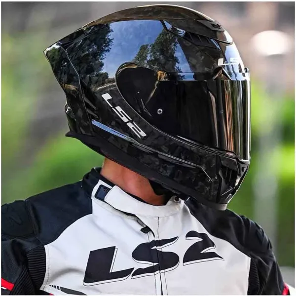 LS2 FF807 Dragon Forged Carbon> Integraalhelmen|Carbon Helmen