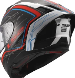 LS2 FF807 Dragon Subic White Blue Red> Integraalhelmen|Race Helmen