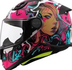 LS2 FF812 Kinderhelm Cyberg Purple Cyan> Kinder Scooterhelmen