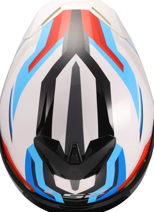 LS2 FF820 Rapid III Hyper White Blue Red> Integraalhelmen