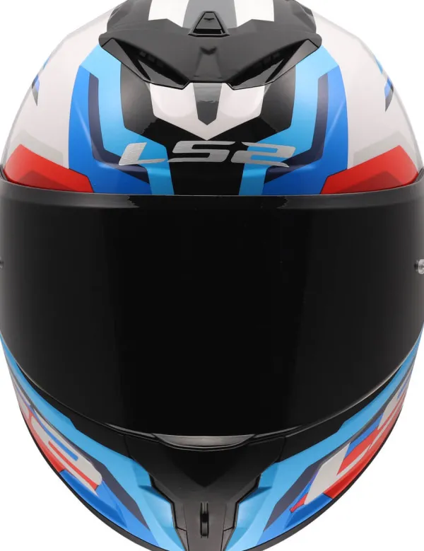 LS2 FF820 Rapid III Hyper White Blue Red> Integraalhelmen