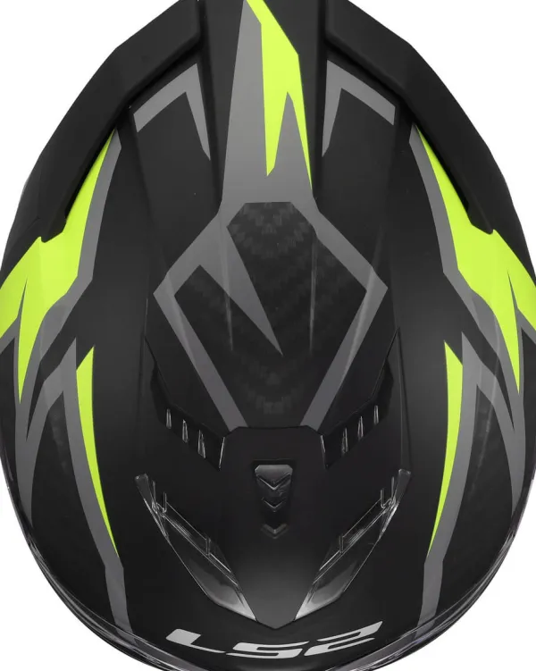 LS2 FF818 Storm III Dynamo Black H-V Yellow> Integraalhelmen|Race Helmen