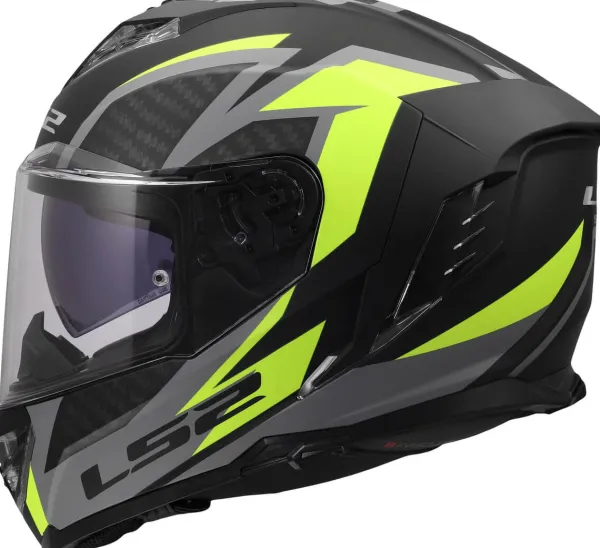 LS2 FF818 Storm III Dynamo Black H-V Yellow> Integraalhelmen|Race Helmen