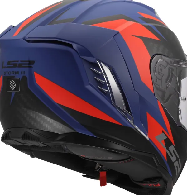LS2 FF818 Storm III Dynamo Blue Red> Integraalhelmen|Race Helmen