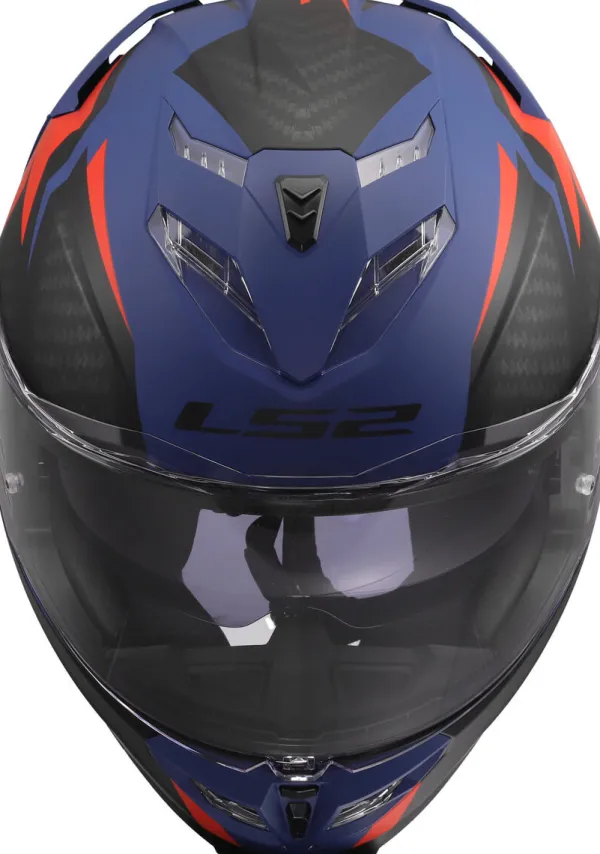 LS2 FF818 Storm III Dynamo Blue Red> Integraalhelmen|Race Helmen