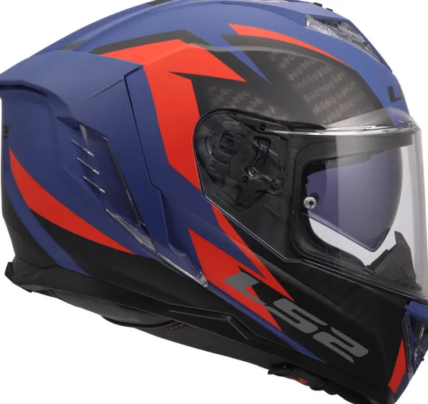 LS2 FF818 Storm III Dynamo Blue Red> Integraalhelmen|Race Helmen