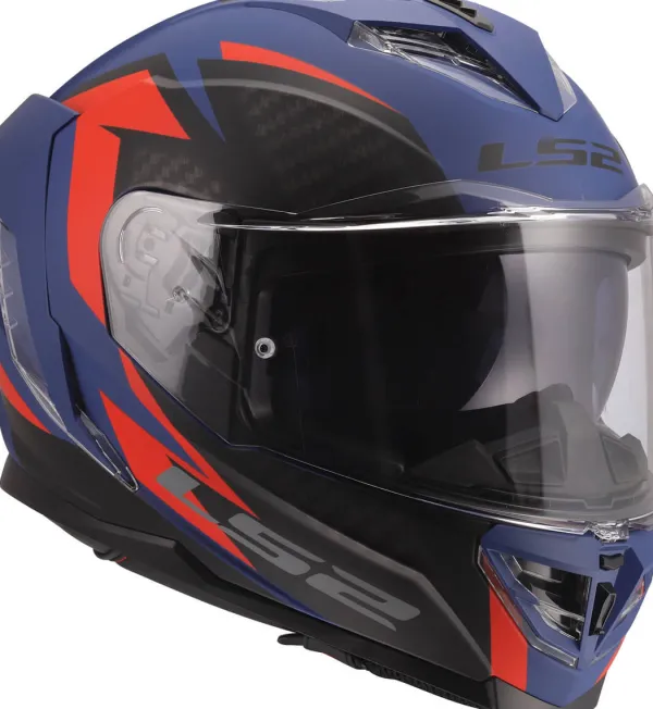 LS2 FF818 Storm III Dynamo Blue Red> Integraalhelmen|Race Helmen