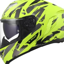 LS2 FF818 Storm III Kaos H-V Yellow> Integraalhelmen|Race Helmen