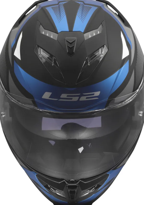 LS2 FF818 Storm III Komai Black Blue> Integraalhelmen|Race Helmen