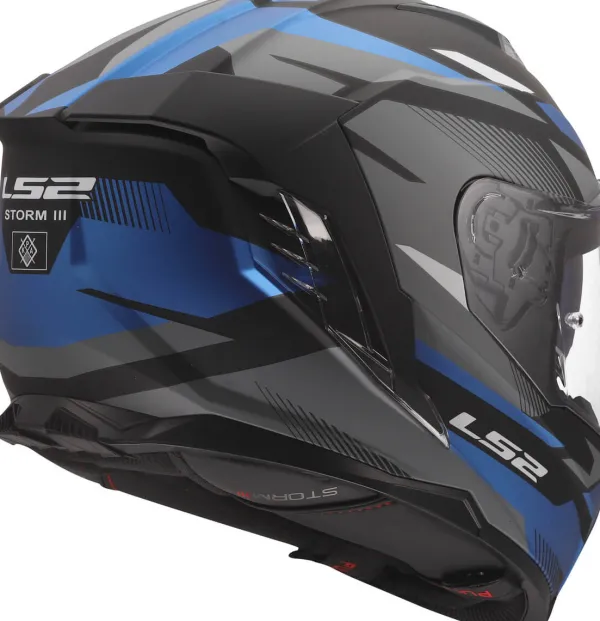LS2 FF818 Storm III Komai Black Blue> Integraalhelmen|Race Helmen