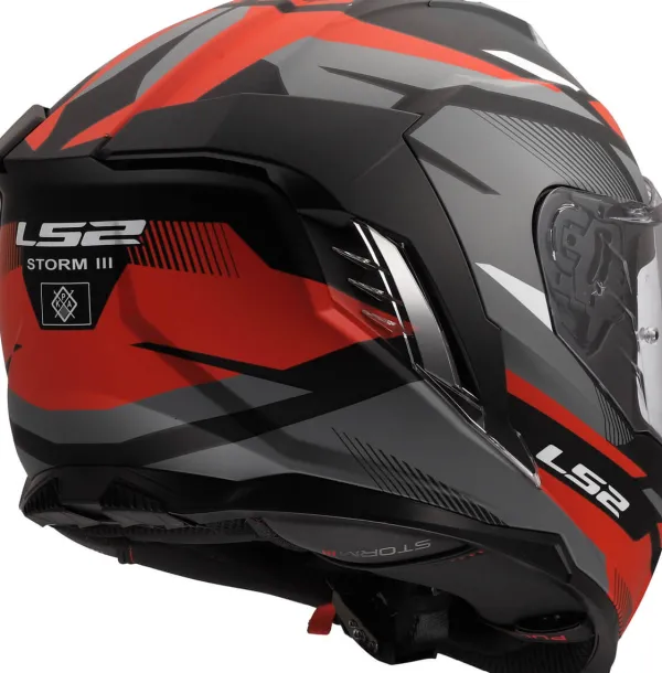 LS2 FF818 Storm III Komai Black Red> Integraalhelmen|Race Helmen