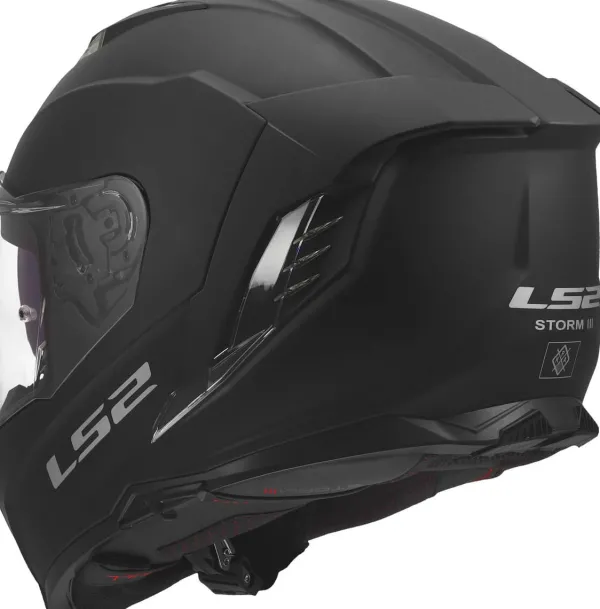 LS2 FF818 Storm III Solid Matt Black> Integraalhelmen|Race Helmen