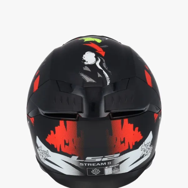 LS2 FF808 Stream II Angry Monkey Mat Black Red> Integraalhelmen|Helmen Met Zonnevizier