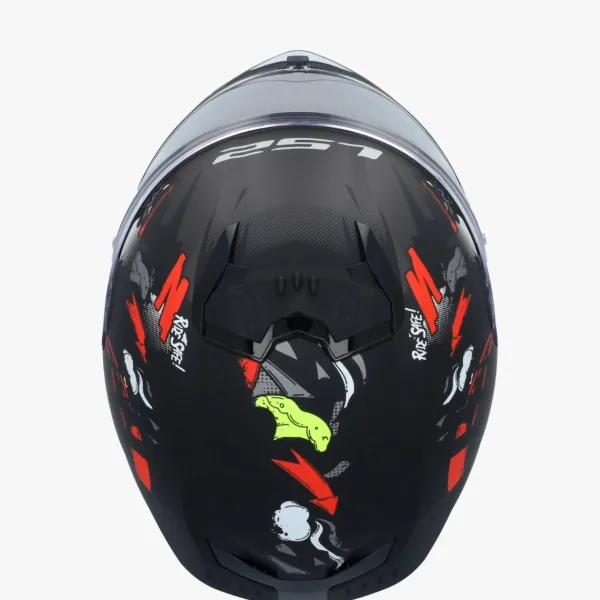 LS2 FF808 Stream II Angry Monkey Mat Black Red> Integraalhelmen|Helmen Met Zonnevizier