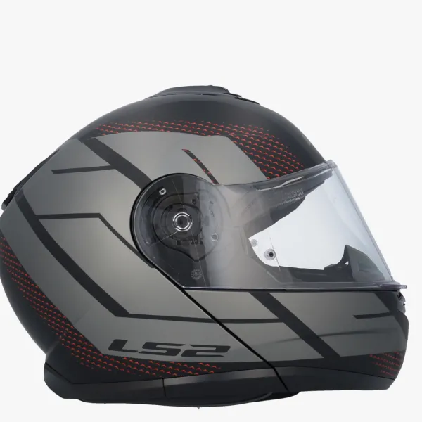 LS2 FF908 Strobe II Code Black Grey> Systeemhelmen|Helmen Met Zonnevizier