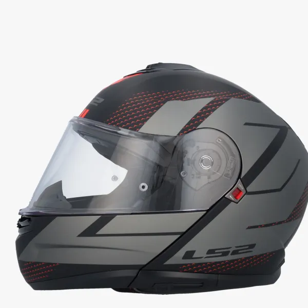 LS2 FF908 Strobe II Code Black Grey> Systeemhelmen|Helmen Met Zonnevizier