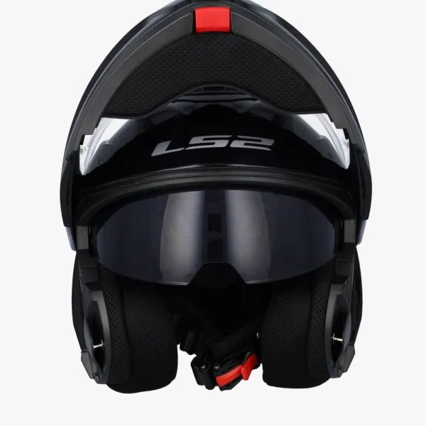 LS2 FF908 Strobe II Gloss Black> Systeemhelmen|Helmen Met Zonnevizier