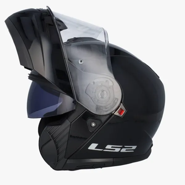 LS2 FF908 Strobe II Gloss Black> Systeemhelmen|Helmen Met Zonnevizier