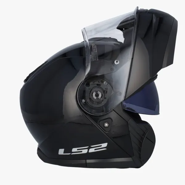 LS2 FF908 Strobe II Gloss Black> Systeemhelmen|Helmen Met Zonnevizier