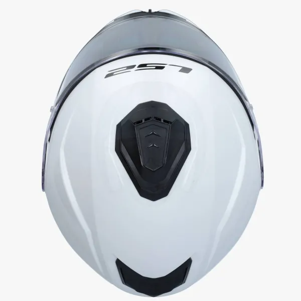 LS2 FF908 Strobe II Gloss White> Systeemhelmen|Helmen Met Zonnevizier