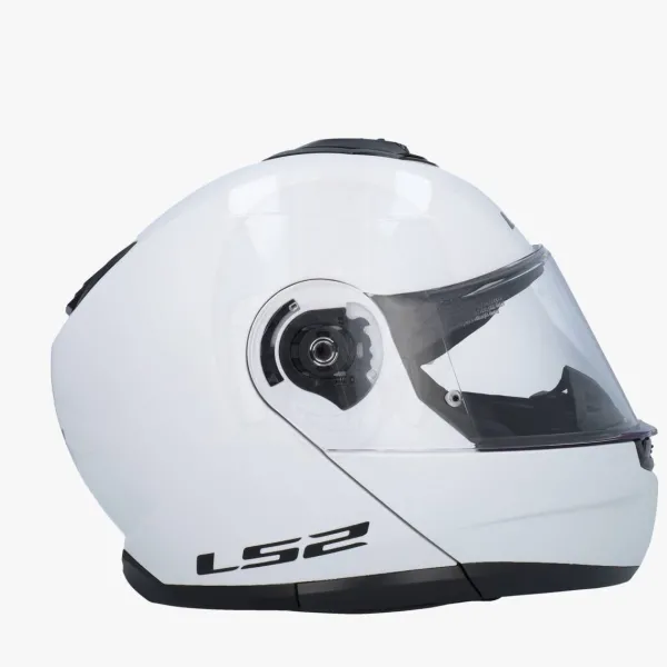 LS2 FF908 Strobe II Gloss White> Systeemhelmen|Helmen Met Zonnevizier