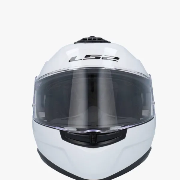 LS2 FF908 Strobe II Gloss White> Systeemhelmen|Helmen Met Zonnevizier