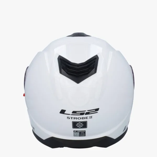 LS2 FF908 Strobe II Gloss White> Systeemhelmen|Helmen Met Zonnevizier