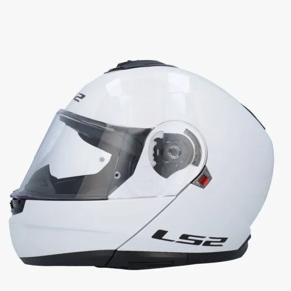 LS2 FF908 Strobe II Gloss White> Systeemhelmen|Helmen Met Zonnevizier