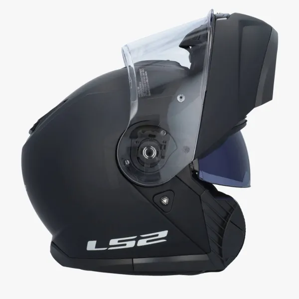 LS2 FF908 Strobe II Matt Black> Systeemhelmen|Helmen Met Zonnevizier