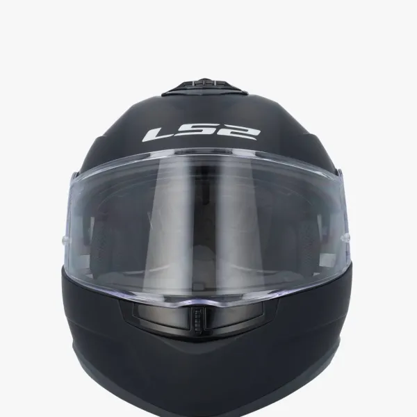 LS2 FF908 Strobe II Matt Black> Systeemhelmen|Helmen Met Zonnevizier