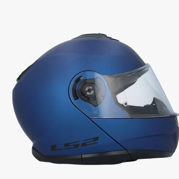 LS2 FF908 Strobe II Matt Navy Blue> Systeemhelmen|Helmen Met Zonnevizier