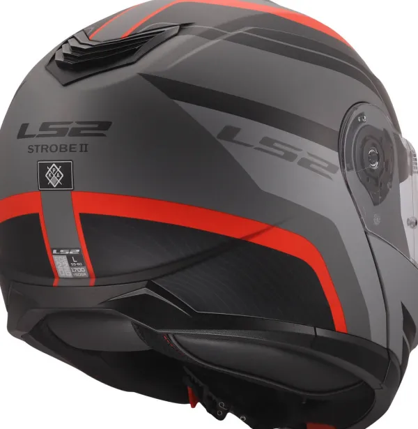 LS2 FF908 Strobe II Monza Black Grey Red-06> Systeemhelmen|Helmen Met Zonnevizier