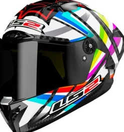 LS2 FF805 Thunder Carbon Gp Aero Flash Black> Integraalhelmen|Helmen Met Zonnevizier