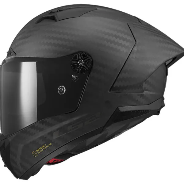 LS2 FF805 Thunder Carbon GP Pro FIM Matt Black> Integraalhelmen|Helmen Met Zonnevizier