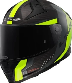 LS2 FF811 Vector II Carbon Grid Matt H-V Yellow> Integraalhelmen|Helmen Met Zonnevizier