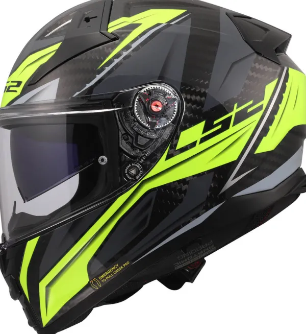 LS2 FF811 Vector II C Savage H-V Yellow-06> Integraalhelmen|Helmen Met Zonnevizier